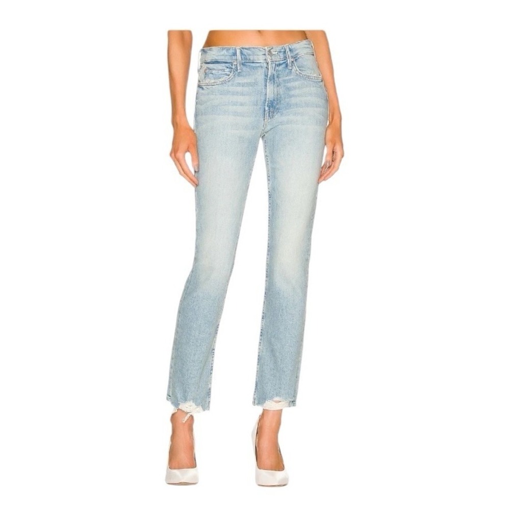 MOTHER Superior The Flirt Fray Jeans in I Confess High Rise Size 29 Blue